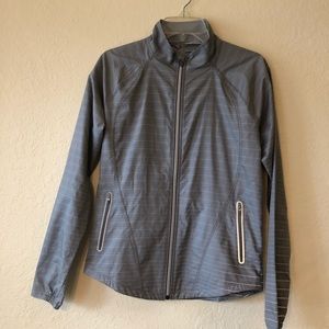 Athleta light grey weight running jacket